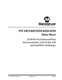 DataSheet PIC18F4420 pdf